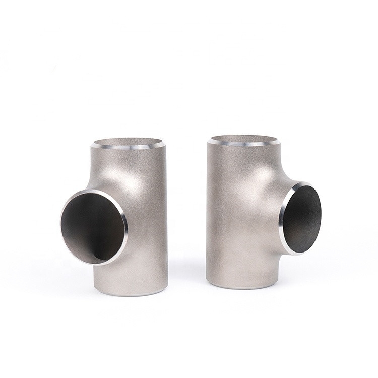 DIN Standard Nickel Alloy Steel Pipe Fitting Inconel 690 625 600 Straight Tee with Pickled Surface