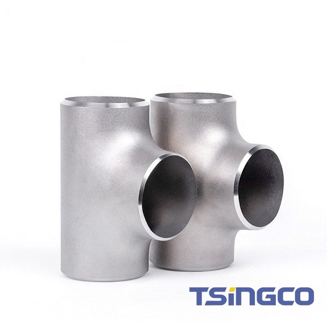 ASME B16.9 316L DN80 Series ដែកអ៊ីណុកគ្មានថ្នេរ Duplex Steel 3 Way Tee Outlet
