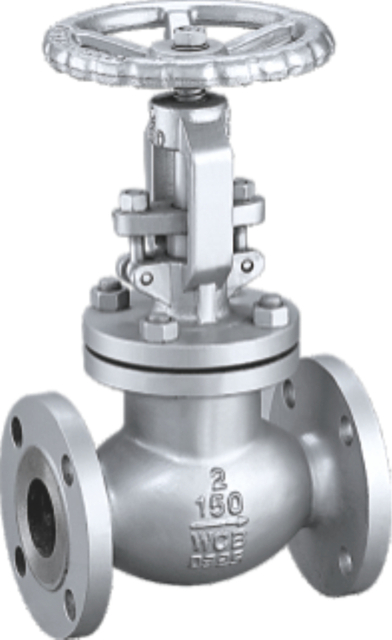 நிறுத்தப்படுவதற்கான காஸ்ட் ஸ்டீல் ஸ்ட்ரைட் பேட்டர்ன் குளோப் வால்வு