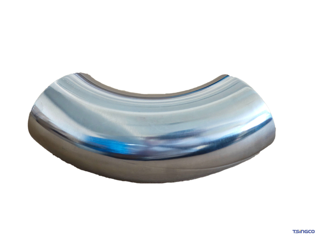 اتصالات بست فولادی ضد زنگ زانویی جوشکاری با شعاع بلند ASTM/ASME زانویی لوله کشی درجه مواد غذایی بهداشتی SS304 B16.5