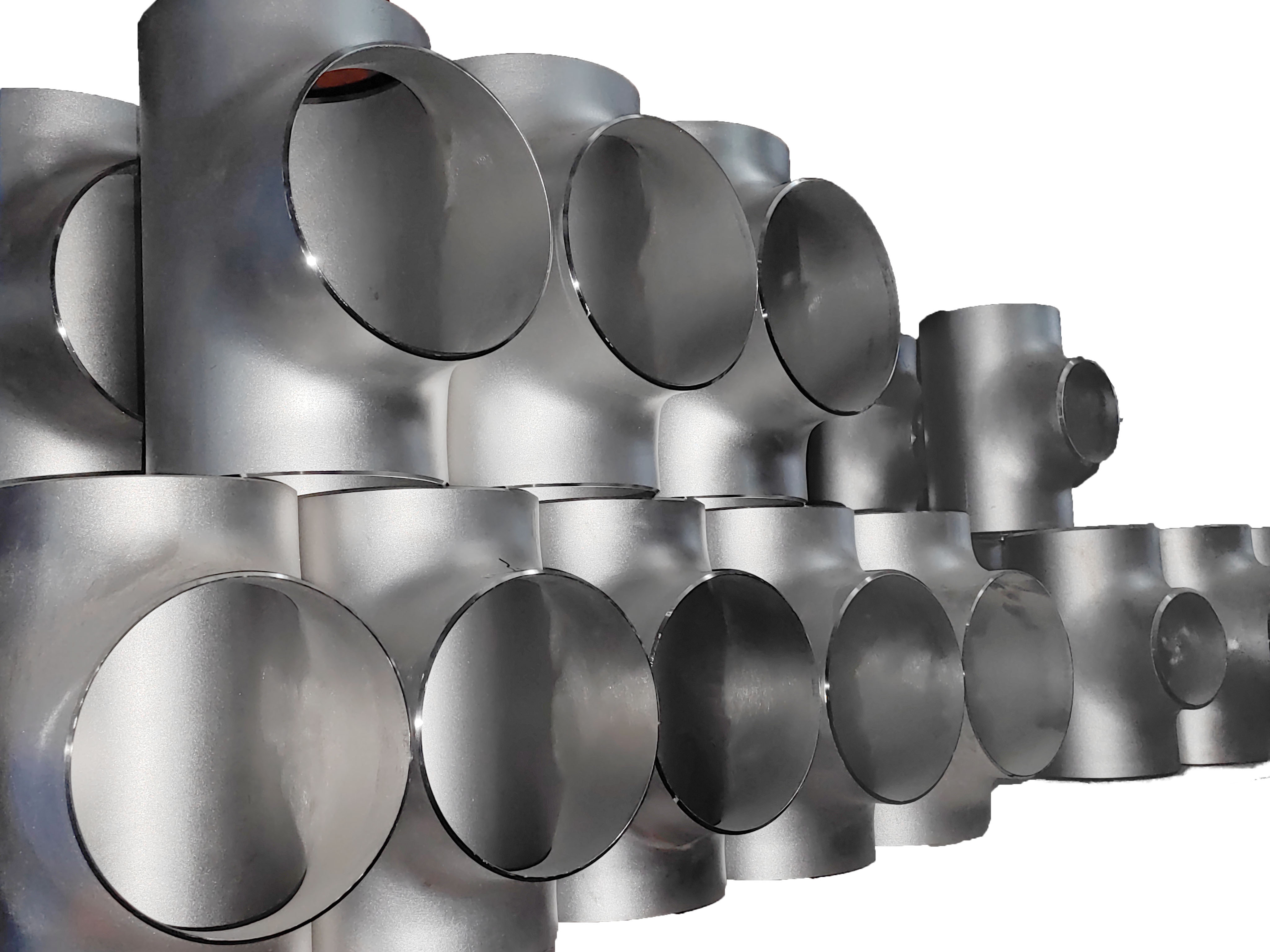 DIN Standard Nickel Alloy Steel Pipe Fitting Inconel 690 625 600 Straight Tee with Pickled Surface